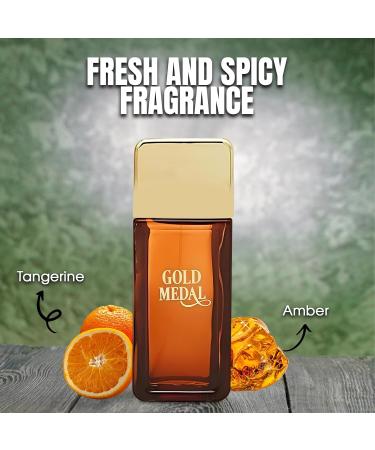 Gold Medal Sensual Woody Fragrance for Men | Long Lasting Cologne Aromatic Scent Eau de Parfum Natural Spray - Great Holiday Gift 3.4 Fl Oz/100 Ml - Buy Online on GoSupps.com