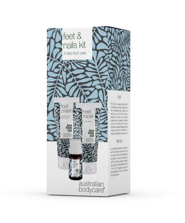 Feet and Nails Care Kit with Tea Tree Oil - Foot Cream Heel Repair and Nail Repair for Softer Healthier Feet and Nails - Moisturizes Soothes and Repairs Dry and Cracked Heels