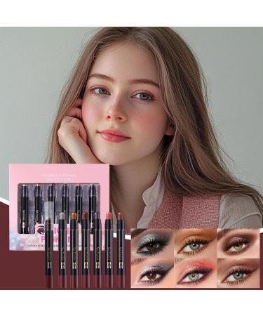 Luckxing Chalk Eyeshadow Pencils Makeup Pencil Waterproof Long Lasting 6 Piece Makeup Highlighter - Buy Online on GoSupps.com