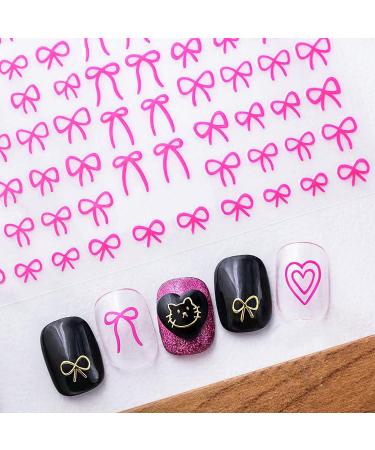 CHANGAR 5 Sheets Bows Nail Stickers Cute Bowknot Bowtie Adhesive Nail Art Decals Ribbon Line Knot Butterfly Knot Stickers for Nail Designs Bow Tie Nail Art Decorations for Women Manicure Accessories - Buy Online on GoSupps.com