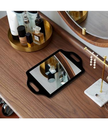 Snowflakes Large Hand Mirror with Handle - Salon Barber Handheld Mirror (Black) - Buy Online on GoSupps.com