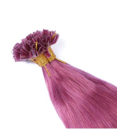 100% Real Hair Keratin Bonding U-Tip Extensions - Violet - 40cm - 25 Strands - High Quality by Novon - Perfect for International Shipping - Buy Online on GoSupps.com