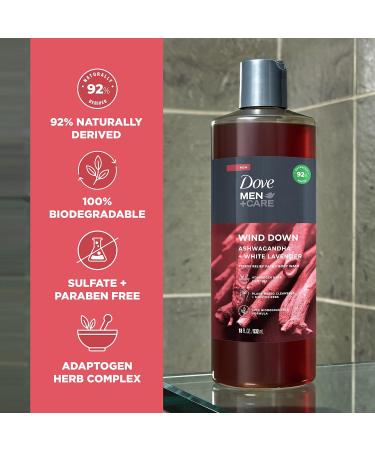 Dove Men+Care Wind Down Ashwagandha & White Lavender Face + Body Wash 18 oz - 4 Pack - Buy Online on GoSupps.com