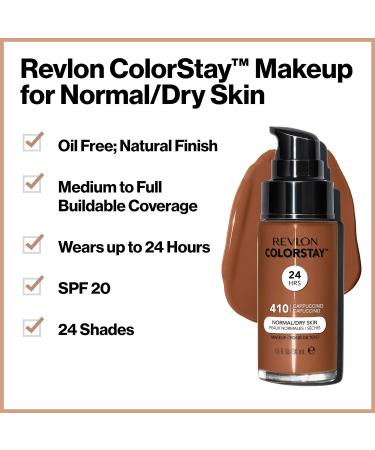 Revlon ColorStay Makeup SPF 20 1.0 oz - Pack of 2, Porcelain - Medium-Full Coverage, Natural Finish, Oil Free - Buy Online on GoSupps.com