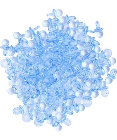 200pcs Acrylic Pacifier Baby Nipples - Baptism & Birthday Gift Decorations (Blue) - High Gloss Transparent - Buy Online on GoSupps.com