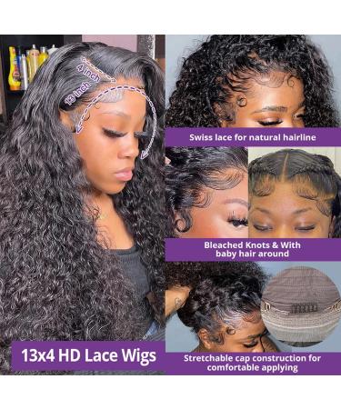 SUNTU 20 Inch Kinky Curly Lace Front Wig | HD Transparent Lace | Pre-Plucked with Baby Hair | Natural Hairline | Afro Human Hair Wig - Buy Online on GoSupps.com