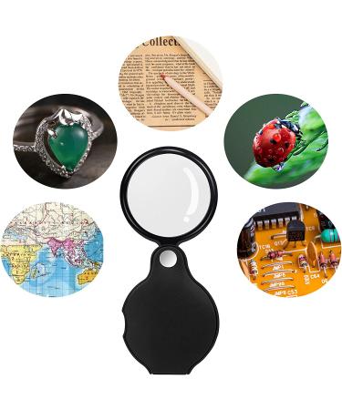 8 Packs 10X Mini Magnifying Glass Folding Pocket Magnifying Glass with Black Rotating Protective for Reading  Books  Jewelryâ¦ - Buy Online on GoSupps.com