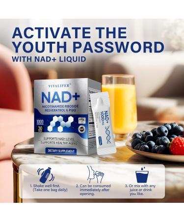 DQQI NMNH+ Liquid Supplement 30 Packets Premium Nicotinamide Riboside & Resveratrol with PQQ Promotes Anti-Aging Metabolism Support Focus & Energy Boost - Buy Online on GoSupps.com