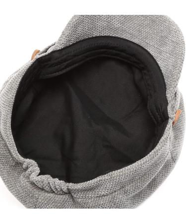 MIRMARU Women's Classic Chenille Grey Baker Boy Cap - Winter Cozy Hat - Buy Online on GoSupps.com
