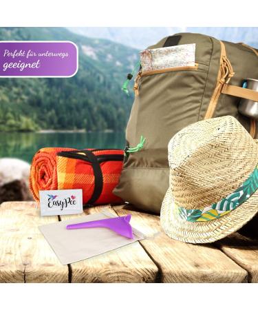 EasyPee Women's Urinal for On-the-Go | Original Urinella Standing Pee-Taker with Fair Trade Organic Bag - Buy Online on GoSupps.com