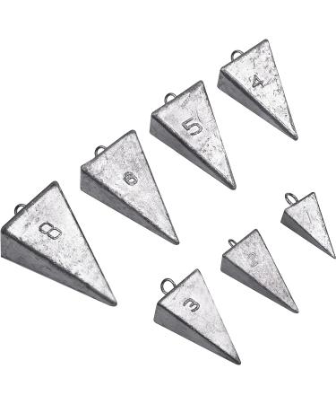 Pyramid Sinker Fishing Weights - Saltwater Surf Fishing Tackle 1oz-8oz (3oz-4pcs) - Buy Online on GoSupps.com