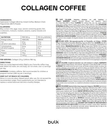 Bulk Collagen Coffee: High Protein Black 500g - Boost Energy and Vitality - Buy Online on GoSupps.com