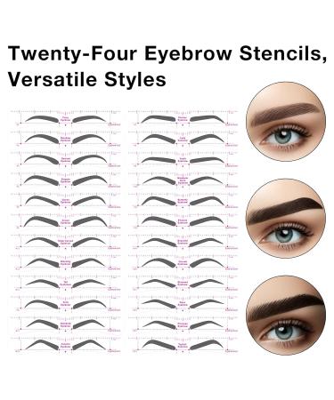 Buy Eyebrow Stencil Kit - 24 Reusable Shaper Templates for Effortless Makeup | International Shipping Available - Buy Online on GoSupps.com