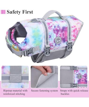 Vivaglory Ripstop Dog Rescue Vest - Small Medium Buoyancy & Visibility - Multi-Colored (Chest 53-63cm) for Safe Boating - Buy Online on GoSupps.com