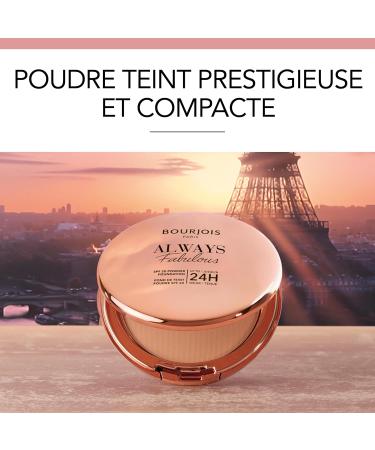 Bourjois Always Fabulous 125 Ivory Foundation Powder Lightweight Formula Long-Lasting Up to 24 Hours SPF 20 Hyaluronic Acid Natural Matte Finish 7g - Buy Online on GoSupps.com