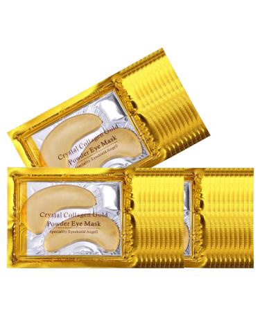 Under Eye Patches(30 Pairs) 24K Gold Collagen Under Eye Masks For Dark Circles and Puffiness Moisturizing & Hydrating Eye Patches For Puffy Eyes Reduce Under Eye Bags Anti-Aging Eye Care Treatment