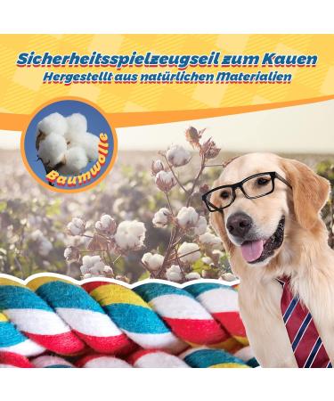 Gaiusikaisa XL Dog Toys Rope Set - 2 Heavy Duty Chew Toys for Aggressive Chewers - 100% Cotton - Perfect for Medium & Large Breeds - Tug & Chew 2PCS - Buy Online on GoSupps.com