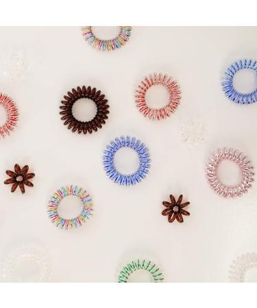 10 Set Spiral Hair Ties - No Split & Broken Hair - Transparent Phone Cable Hair Rubber - 3.5 cm - Fine Hair Friendly - 10 Pieces - Buy Online on GoSupps.com