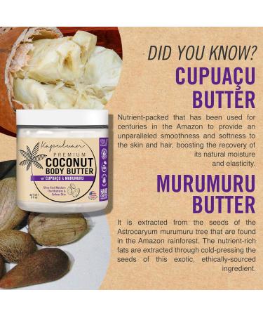 Coconut Body Butter for Women - Hydrating Whipped Cream with Pure Coconut Oil Cupua u & Murumuru | Shea Body Butter for Dry Skin (Watermelon & Freesia Scent - Buy Online on GoSupps.com