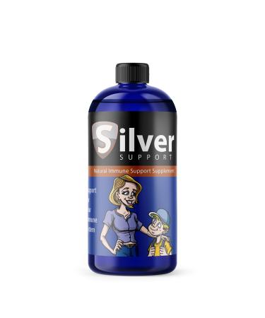 Nano Ionic Silver Technology Liquid Immune Booster for Kids, Pets & Adults Enhances Wellness - Next Generation Ionic Silver, 32oz 32 Oz.