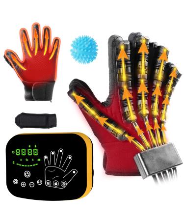 Heated Stroke Rehabilitation Robot Gloves For Hand Recovery Heated Robotic Glove For Finger Extension Heated Hand Rehab Gloves For Hemiplegia Hand Strengthening.
