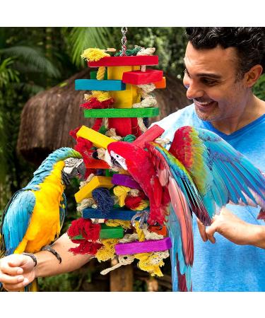 MEWTOGO Extra Large Bird Parrot Toys for African Grey, Macaws, and Amazon Parrots - Buy Online on GoSupps.com