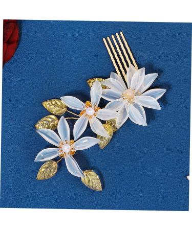 Housoutil Flower Comb Wedding Headpiece Bridal Headpieces Flower Girl Hair Accessory Pearl Headpiece for Wedding Bridal Headdress Wedding Hair Comb Combs Wedding Comb Crystal Wig Alloy Bride - Buy Online on GoSupps.com