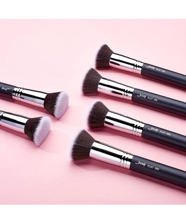Jessup Kabuki Foundation Brush - Professional Synthetic Makeup Brush for Flawless Application - Black B069-080 - Buy Online on GoSupps.com