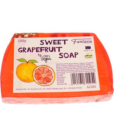 Fantasia Soap Set: 100 g Solid Soap with Grapefruit Fragrance and Soap Dish - Hand Soap Solid - Vegan Soap - Handmade Soap - Vegan Soap - Buy Online on GoSupps.com