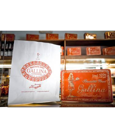 Chocolate lady kisses "Baci Gallina" - TIN BOX 750gr Piedmontese artisanal excellence chocolate biscuits - Buy Online on GoSupps.com