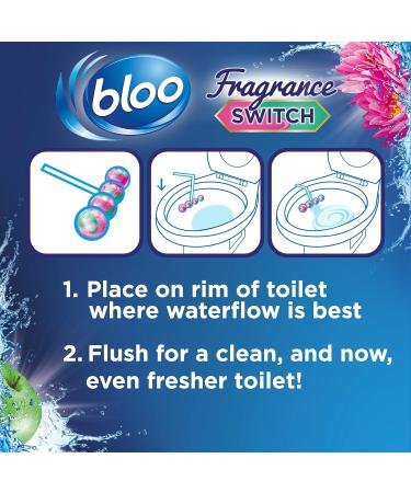 Bloo Fragrance Switch Lily & Apple Premium Toilet Rim Block 50g - Floral Apple & Water Lily - Buy Online on GoSupps.com