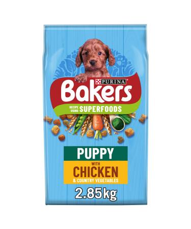 Bakers Puppy Chicken and Veg Dog Food 2.85kg (Pack of 4)
