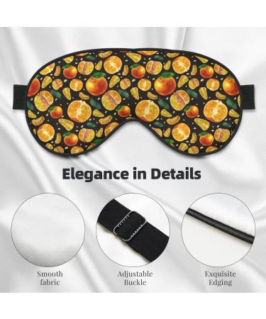 Buy Tangerine Print Sleep Masks - Comfortable Super Soft Eye Masks with Adjustable Strap for Home & Travel - Buy Online on GoSupps.com