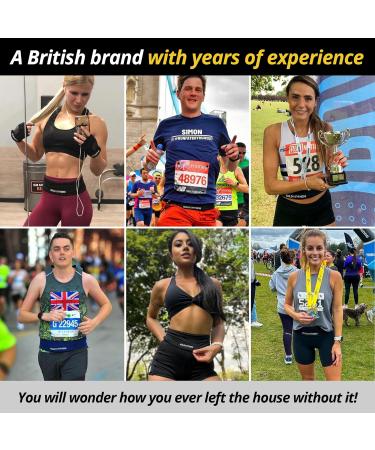 Build & Fitness Paseling - Adjustable Waist Bag with YKK Zipper for All Smartphones Keys & Cards - Perfect for Running Walking & Sports - Unisex Black - Buy Online on GoSupps.com
