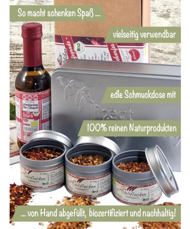 Direct & Friendly Gift Set - Chili Olive Oil & Chili Flakes (4 Pieces) | Extra Sharp Gourmet Flavor for Every Taste - Buy Online on GoSupps.com