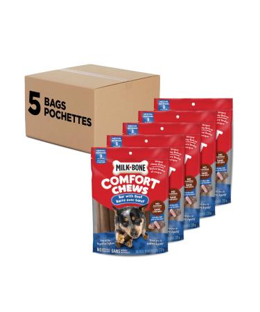 Milk-Bone Comfort Chews Dog Treat Medium Bar with Beef 210g Pack of 5 Beef 15 Treats