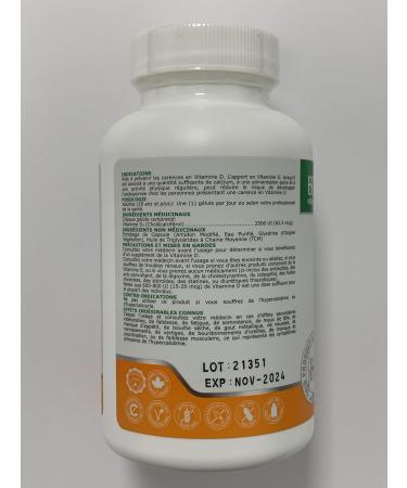 Benemax Vitamin D3 2500 IU For Healthy Bones Teeth and Helps Prevent Vitamin D Deficiency Plant Based & Vegan 60 Day Supply - Buy Online on GoSupps.com