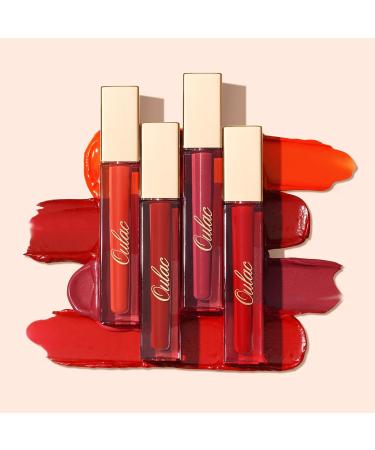 Oulac Liquid Matt Lipstick - Orange Amber | Long-Lasting Vegan Gluten-Free | 4.5ml Retro Kiss | Intensive Color & Precise Applicator - Buy Online on GoSupps.com
