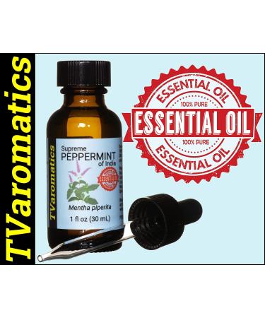 Buy 100% Pure Peppermint Essential Oil - TVaromatics 1 fl oz (30 mL) - Mentha piperita - International Shipping Available - Buy Online on GoSupps.com
