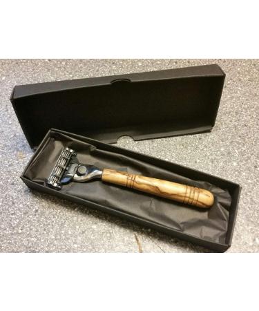 Buy DOM K2 Wet Razor with Elegant Natural Olive Wood Handle - International Shipping Available - Buy Online on GoSupps.com
