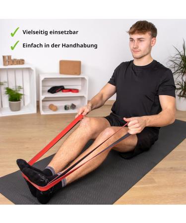 Deuserband Original Theraband Rot - Vegan Natural Rubber Resistance Band for Strength Training Fitness & Yoga | Non-Slip Made in Germany - Buy Online on GoSupps.com