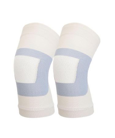 Buy Light Gray Compression Knee Sleeve - Nonslip Elastic Support for Fitness | XL Size - Breathable & Sweat Absorbent - Buy Online on GoSupps.com