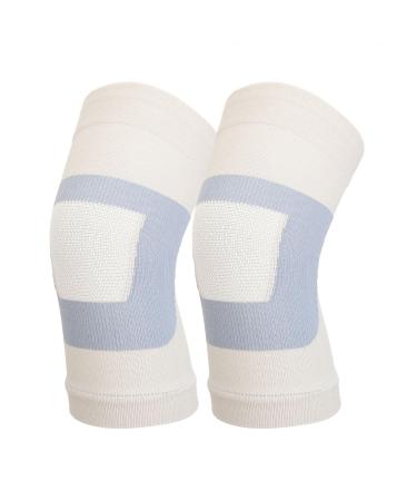 Knee Sleeve Compression Knee Support Nonslip Elastic Thin Silky Light Gray Breathable Sweat Absorption for Fitness (XL) XL XL