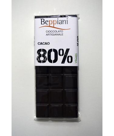 Beppiani Box of 5 Tablets of Dark Chocolate Fondant 80% 350g Chocolate Artisana MADE IN ITALY - Buy Online on GoSupps.com