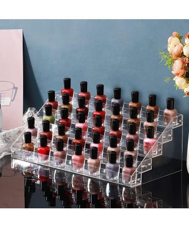 Cq acrylic 5 Tier Nail Polish Organizer Stand - Holds 55 Bottles - Clear Acrylic Essential Oils Holder for Nail Salon - Buy Online on GoSupps.com