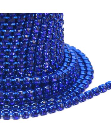 10 Yards SS16 Blue Sapphire Rhinestone Chain Trim - DIY Jewelry Crafts - Buy Online on GoSupps.com