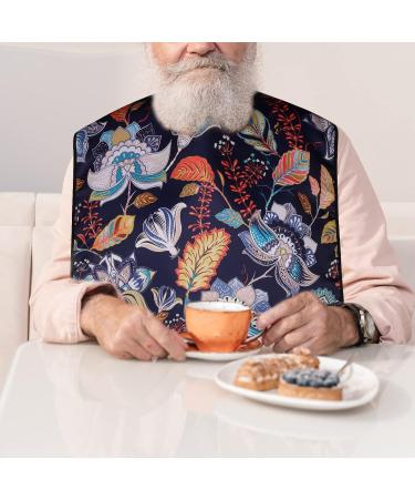 AIEX Adult Bibs Floral Print Waterproof Clothing Protector - Reusable & Washable - Buy Online on GoSupps.com
