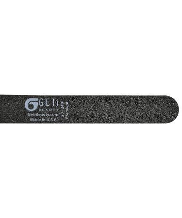 Geti Beauty 120/240 Grit Nail File 10-Pack | Washable & Reusable Emery Cushion for Natural Gel or Acrylic Nails | Black | U.S.A. Made - Buy Online on GoSupps.com