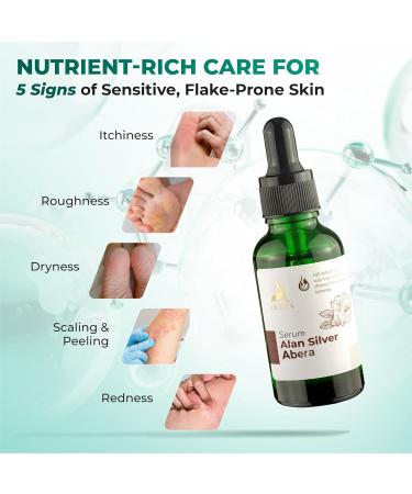 ABERA Alan Silver Serum Botanical Hydrating Serum for Dry & Sensitive Skin Nourishes & Moisturizes with Black Ginger Cedar Oil & Neem Lightweight Formula for All Skin Types 1 Box - Buy Online on GoSupps.com