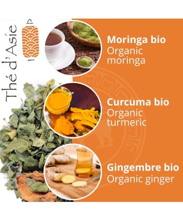  Khla Organic Detox Infusion Moringa Leaf Ginger Turmeric - Loose Tin 75g - Certified Organic - Asian Tea by KHLA - Buy Online on GoSupps.com